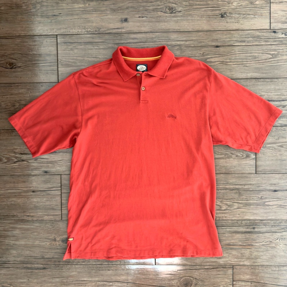 Tommy Bahama‎ Polo Shirt Relax Fit Marlin Red Cotton Large